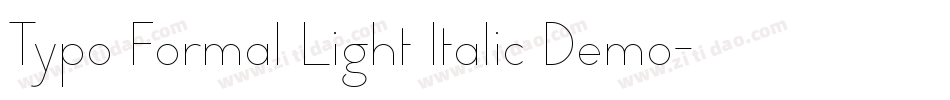 Typo Formal Light Italic Demo字体转换